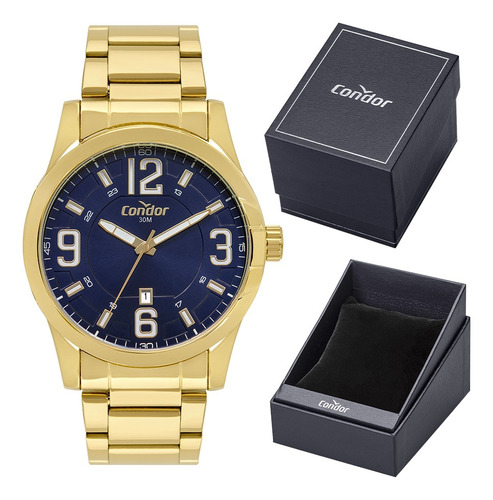Relógio Dourado Masculino Casual Original Garantia Condor