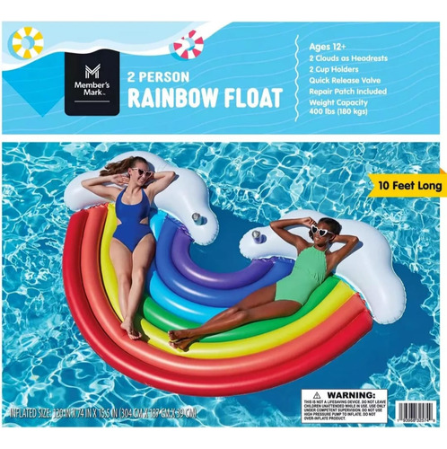 Flotador Arcoiris Para 2 Personas-nuevo