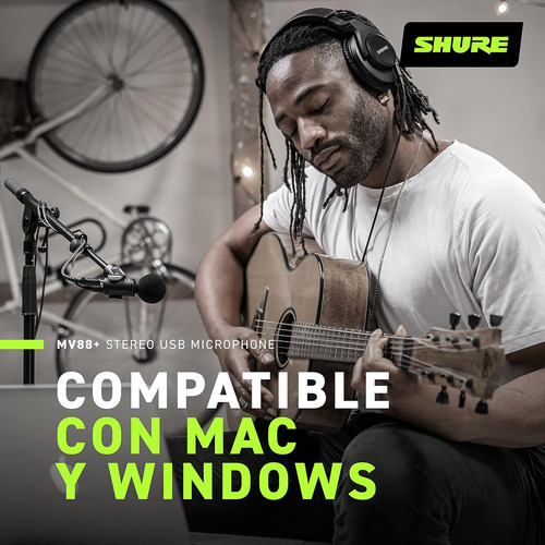 Shure Mv88+ - Micrófono Estéreo Digital Usb