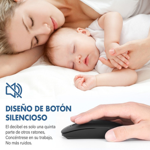 Imagen 4 de 7 de Mouse Óptico Inalámbrico Usb Recargable Para Pc/laptop