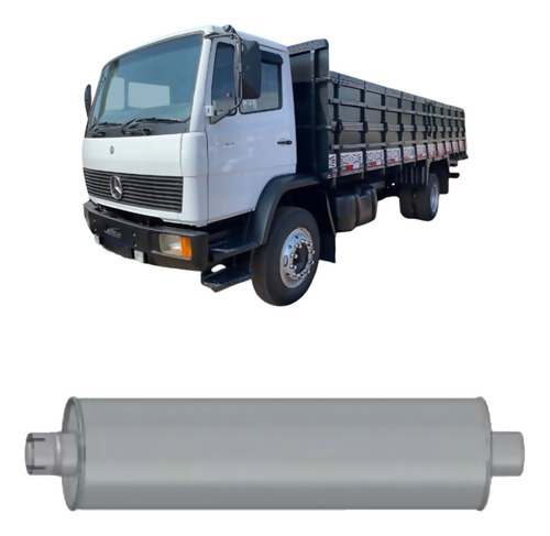 Silencioso Escapamento Caminhão Mb 1214 1614 2314 Semi Oco
