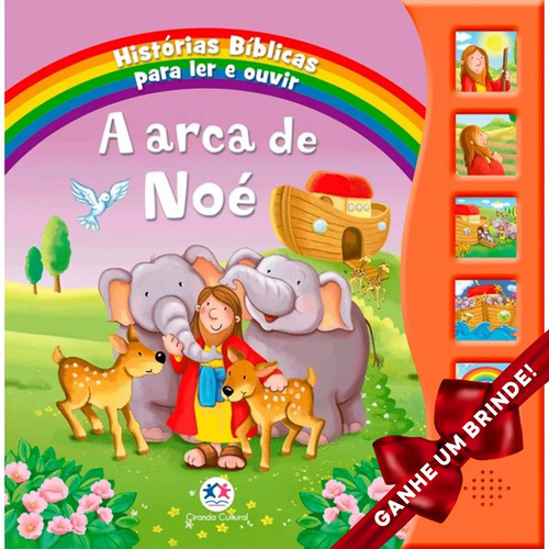 Livro Sonoro A Arca De Noé Crianças Infantil Evangélico