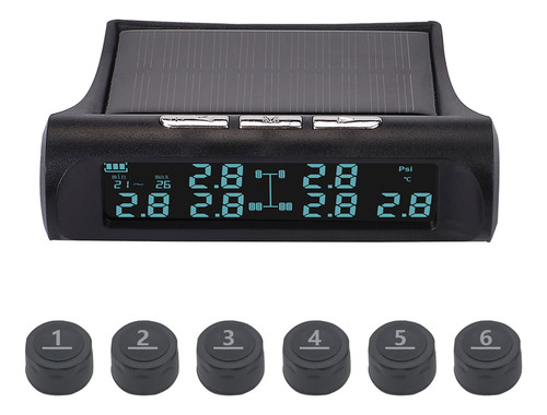 Sistema Monitoreo Presión Neumáticos, Solar 6 Ruedas Vehícul