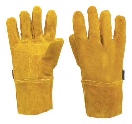 Guantes Descarne Carnaza Soldador Puño Corto P/ Obra Soldar