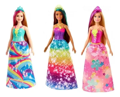 Boneca Barbie Princesa Com Coroa Brinquedo Meninas Mattel - Loja Zuza  Brinquedos