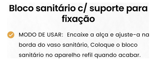 Pastilha Bloco Sanitário 30g Vaso Sanitário Frescor