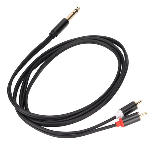 Cable Rca De 6,35 Mm A 2 Rca, Serie Chapado En Oro, 1/4 De P