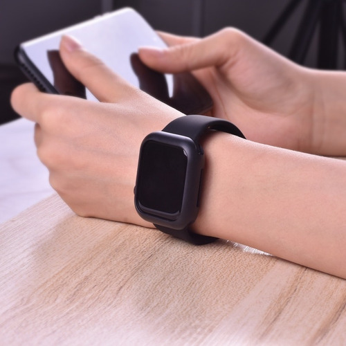Imagem 5 de 9 de Capa Case Bumper Para Apple Watch S7 45mm E 41mm Silicone