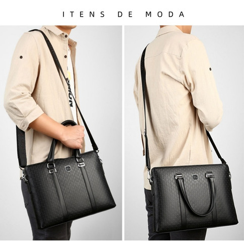 Hombre Alta Capacidad Bolso De Moda Leather Bolsa Tote