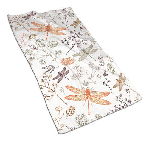 Dragonfly Helecho Botanical Toalla Mano Ultra Suave Multiuso