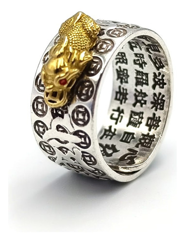 Anillo Feng Shui Pixiu De Protección Y Prosperidad