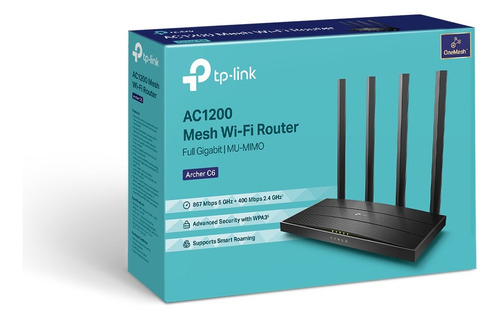 Roteador Tp-link Archer C6 Ac1300 Mu-mimo Gigabit