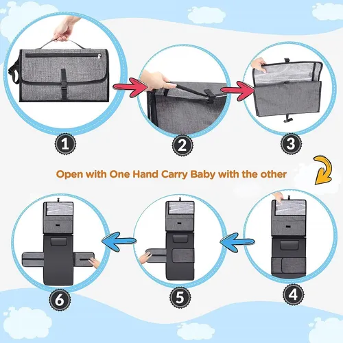 Cadores Portátiles Para Bebés De Gran Capacidad Con 6...