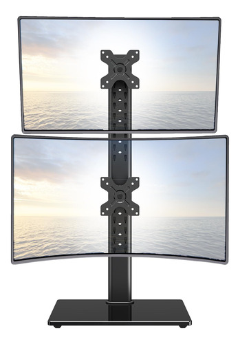 Ergofocus Soporte Vertical Para Monitor Doble, Apila Dos Pan