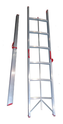 Imagen 1 de 9 de Escalera Aluminio 1 Hoja Ideal Altillo De 2,10 6 Escalones