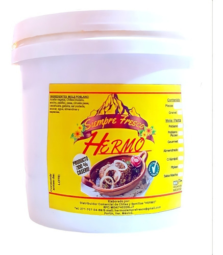Cubeta De Pipián Rojo Con 25 Bolsas De 150g (3.75kg Neto)