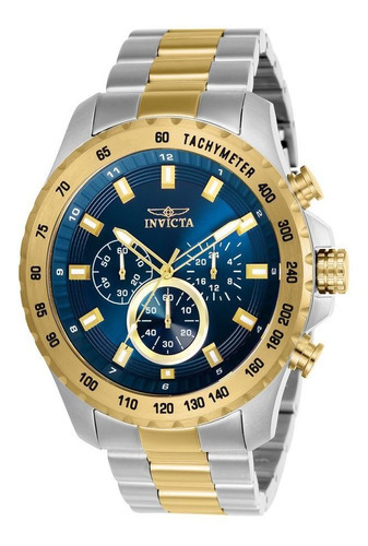 Reloj Invicta Hombre Speedway 24214 Acero Inoxidable Dorado Color del bisel Azul Color del fondo Azul