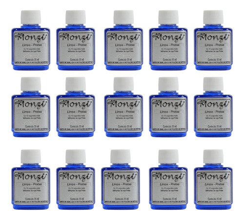 Kit 15 Unidades Limpa Prata Monzi 35 Ml Original 