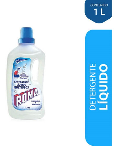 Imagen 1 de 8 de Detergente Líquido Roma Multiusos 1 Lt