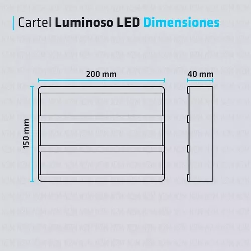 Cartel Luminoso Led Pizarra Light Box 10x15cm 85 Piezas Ade