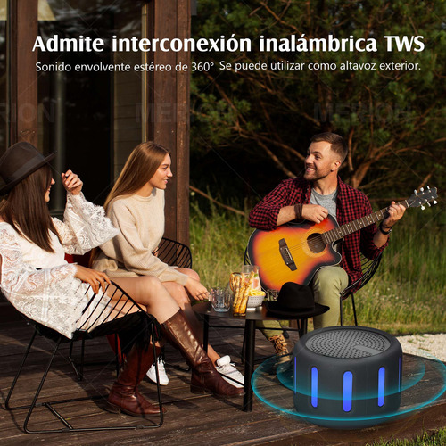 Merion Bocina Bluetooth Portátil Inalámbrica Aux-in Micro Tf Tws Color Negro