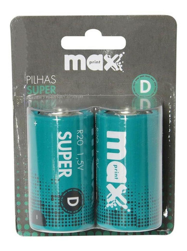 Pilha D Grande 1,5v Comum (blister Com 2) Maxprint