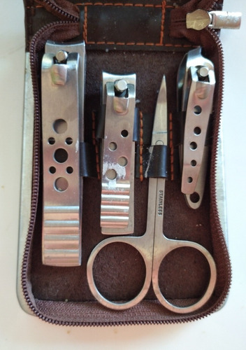 Imagen 4 de 7 de Estuche Kit Manicure Pedicure Acero Inox 08 Piezas