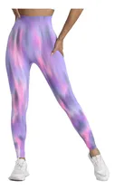Comprar Calza Deportiva Larga Multicolor Frunce Push Up Seamless She