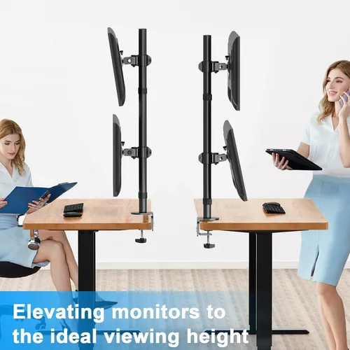 Soporte De Monitor Dual Vertical Ergofocus, Montaje Del Para