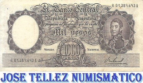Bottero 2169 $ 1000 Moneda Nacional Reposicion Mb+ Palermo
