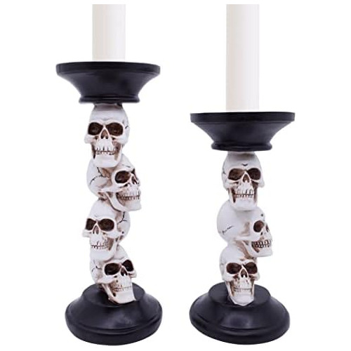 Portavelas De Calaveras De Halloween Chimenea, Decoraci...