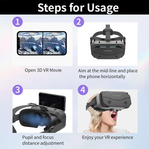 Auriculares De Realidad Virtual Vr Gafas 3d Vr Gafas 3d Vr C