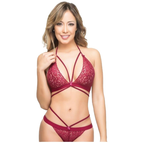 Bralette Panty Encaje Sexy Lenceria Fina Conjunto Diseños