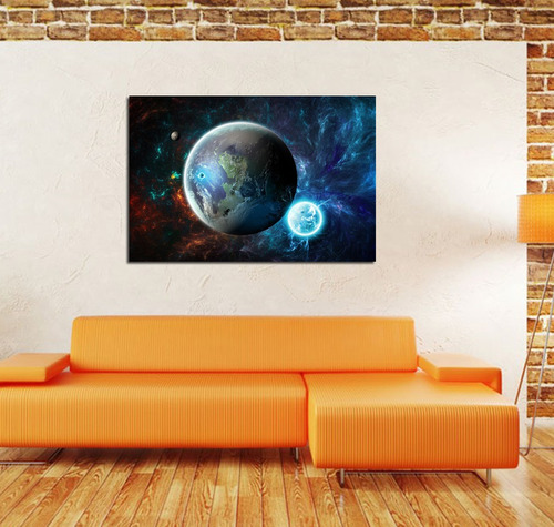 Vinilo Decorativo 50x75cm Planeta Tierra Cosmo Universo