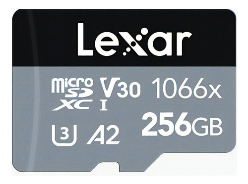 Cartão De Memória Microsd 256gb Lexar C10 U3 V30 160mb/s