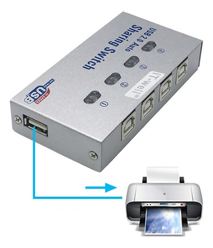 Cn Usb 2.0 Switch Kvm 4ports Concentrador Adaptador Para Pc