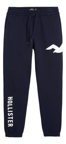 Pantalon Deportivo Hollister Logo Franja Letras