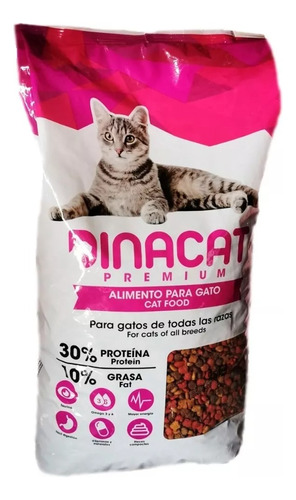 2 Costales Alimento Para Gato Dinacat Premium 15 Kg