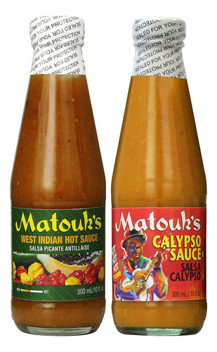 Matouk 's West Indian Hot Sauce And Calypso Sauce 10oz (pack