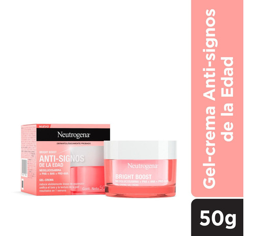 Gel Crema Anti Signos De La Edad Neutrogena Bright Boost 50g