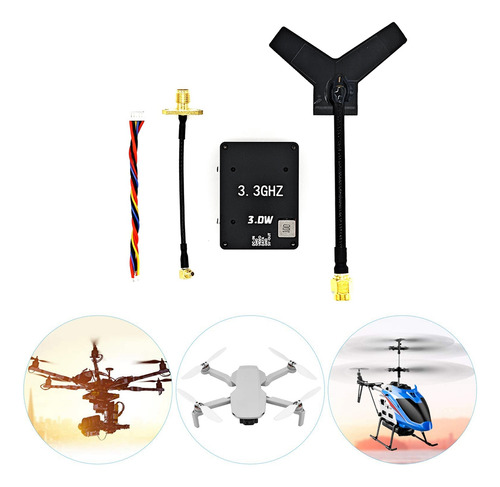 Transmisor De Audio Y Vídeo Fpv De 3,3 G, 3 W, Vtx, 16 Canal