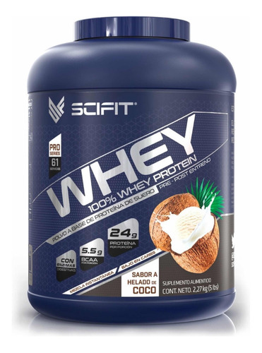 100% Whey Protein 5lbs Helado De Coco