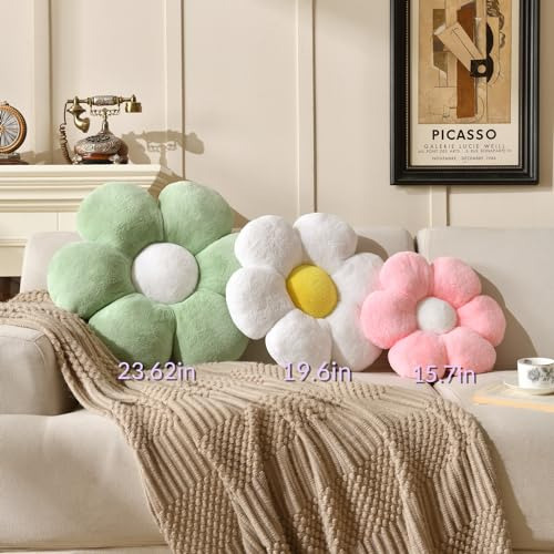 Almohada En Forma De Flor Rosa 40 Cm Para Sofá