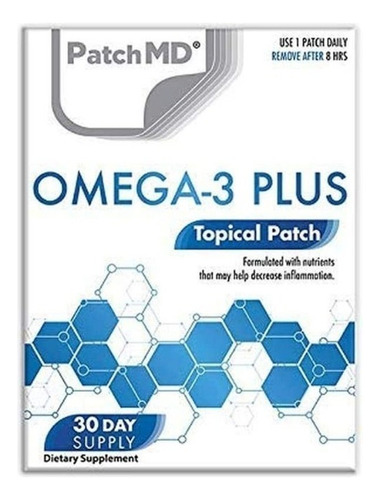 Patchmd - Adesivos Tópico Omega 3 Plus (p/ 30 Dias) Sabor Sem Sabor