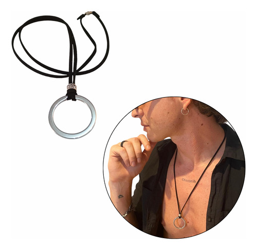 Collar Para Hombre Unisex Colgante Plateado