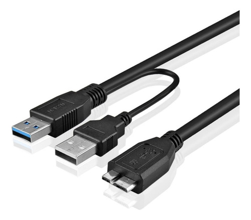 Cable Micro B Usb 3.0 Tipo Y Para Disco Duro Alta Velocidad