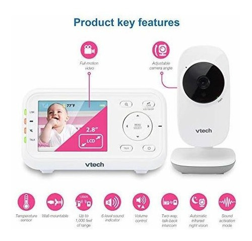 Vtech Monitor De Video Pantalla Lcd 2,8 Vm3252 Para Beb