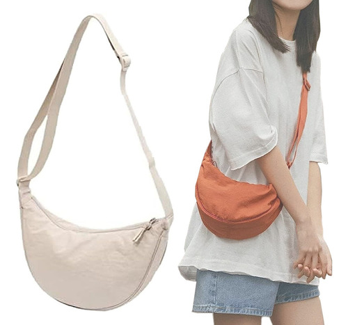 Bolso De Hombro Simple Dumpling Para Mujer, Ajustable, De Gr