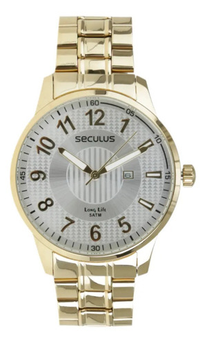 Relógio Seculus Masculino 28760gpsgda2 Dourado De Vltrine