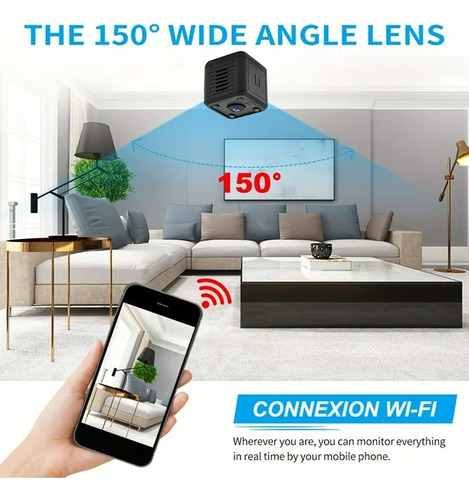 Mini Cámara Wifi Visión Nocturna Detección Movimiento 1080p